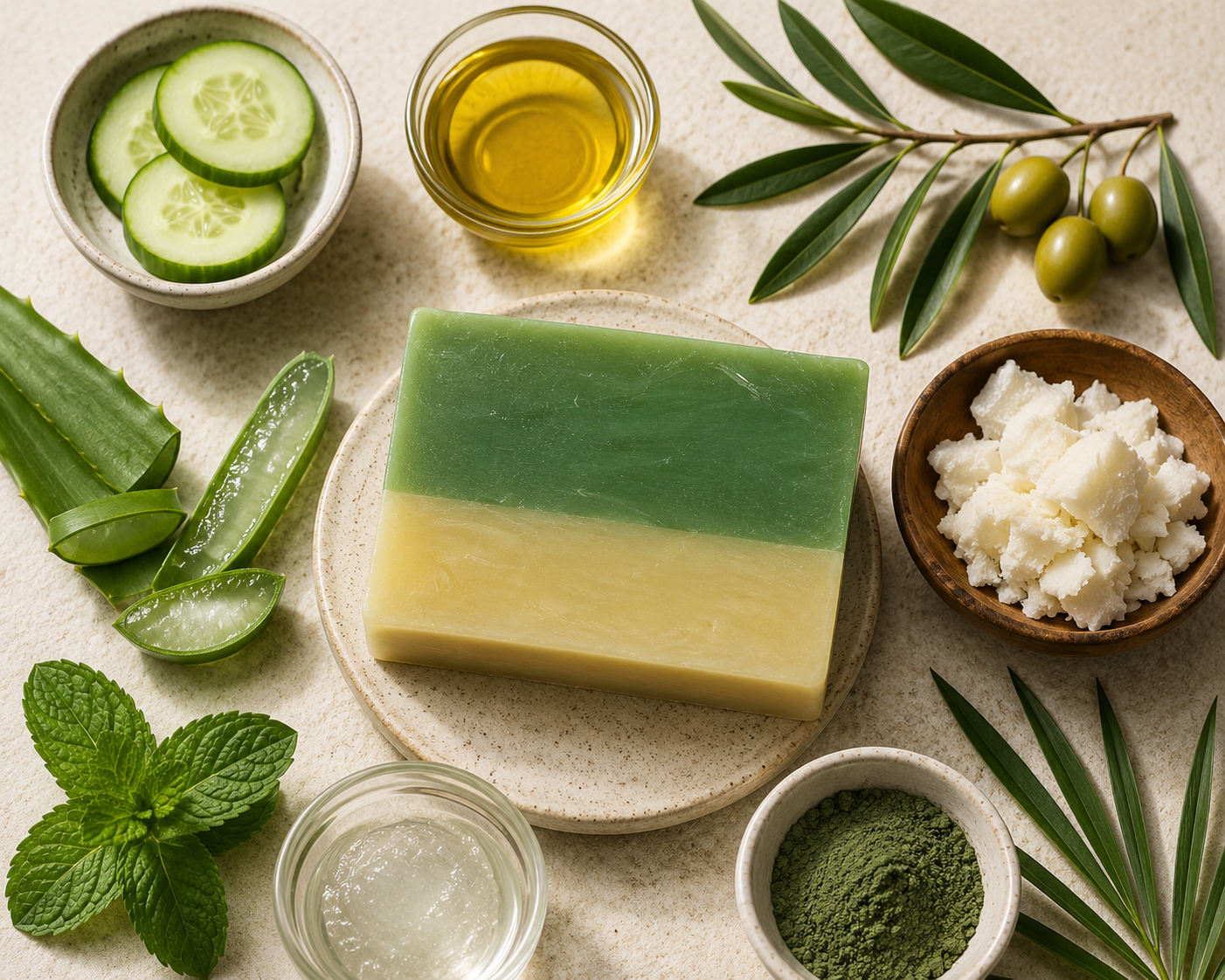 Cool Water Aloe and Mint Soap Bar