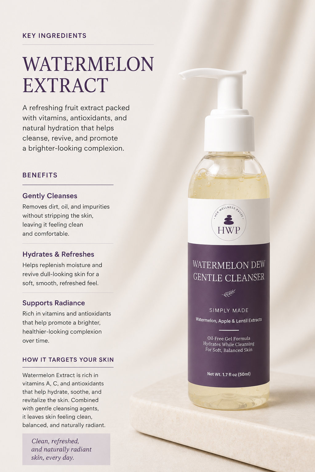 Watermelon Dew gentle cleanser