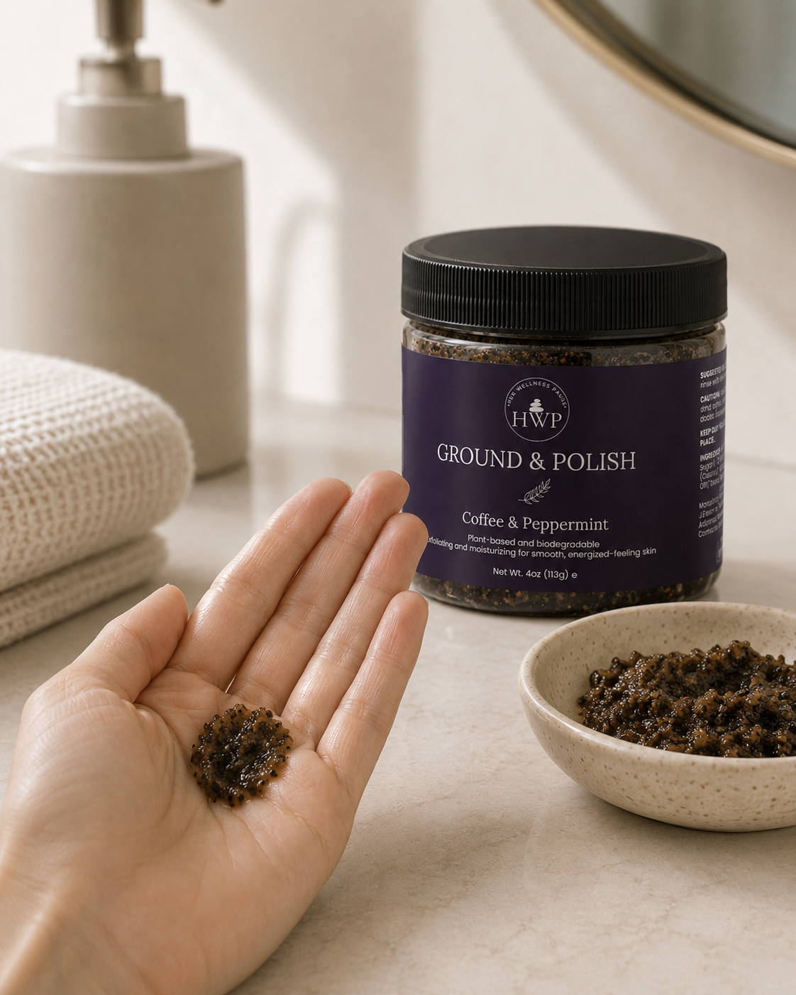 Ground & Polish Coffee and Peppermint Body Scrub