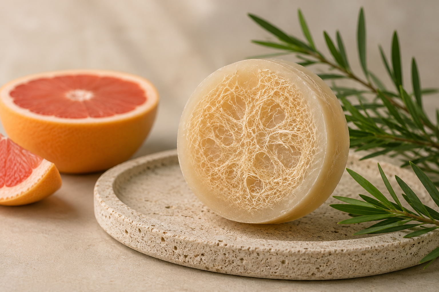 Soft Polish Tea Tree and Grapefruit Luffa Bar