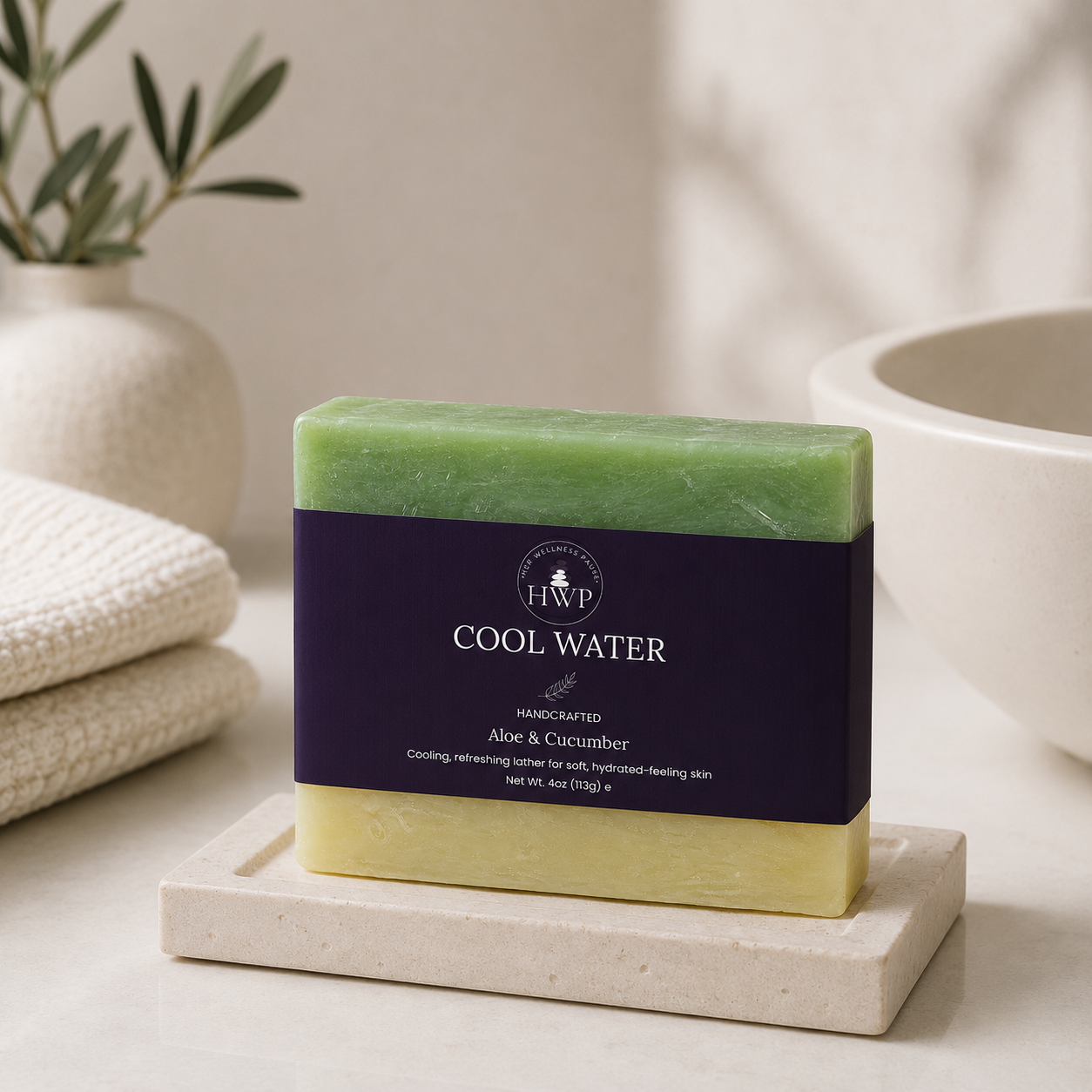 Cool Water Aloe and Mint Soap Bar