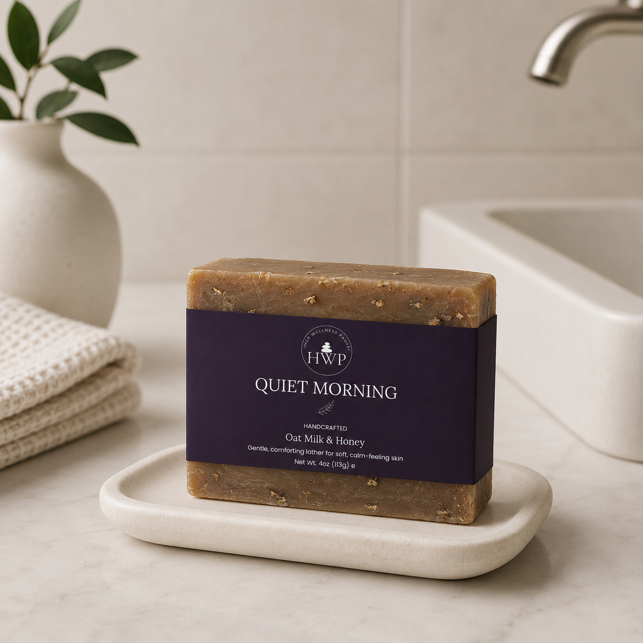 Quiet Morning Oat Milk and Honey Soap Bar